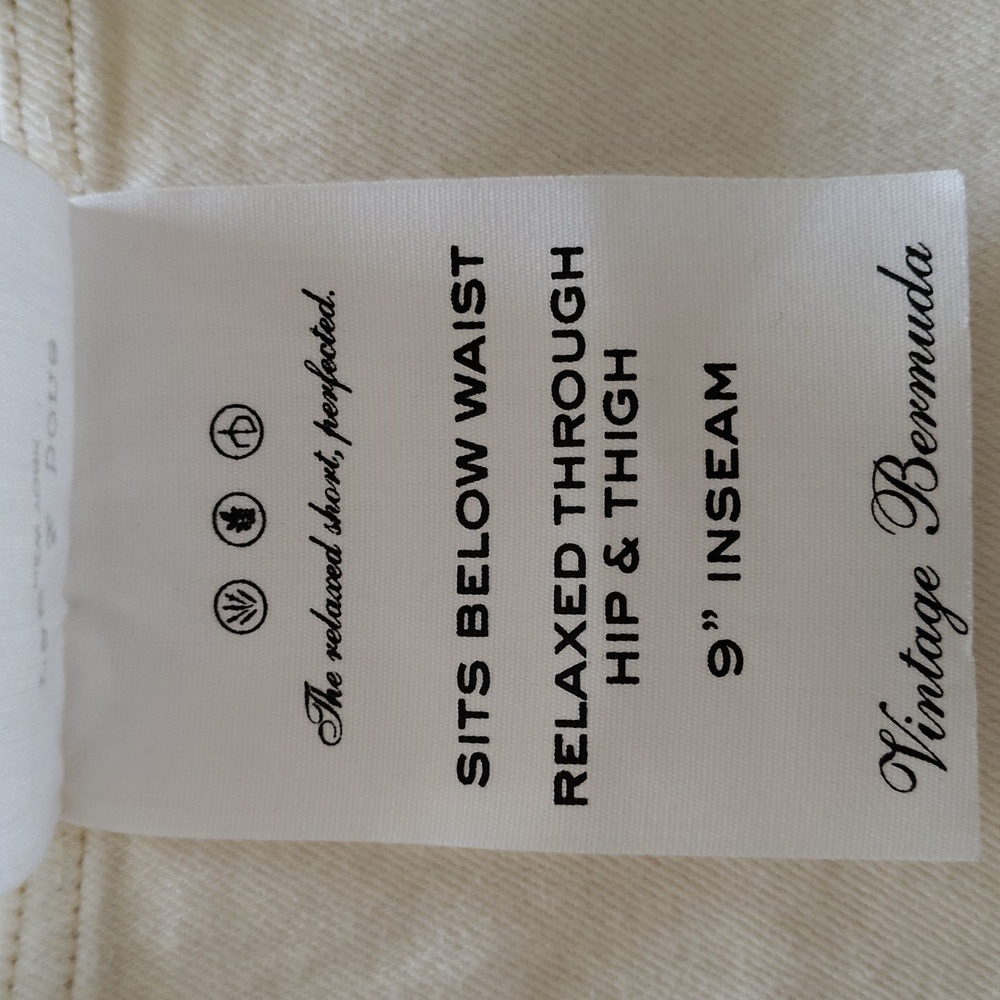 Rag & Bone Vintage Bermuda Short. Color:Ecru. Size 32 (10-12) - Picture 12 of 13